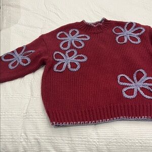 Floral Maroon Sweater